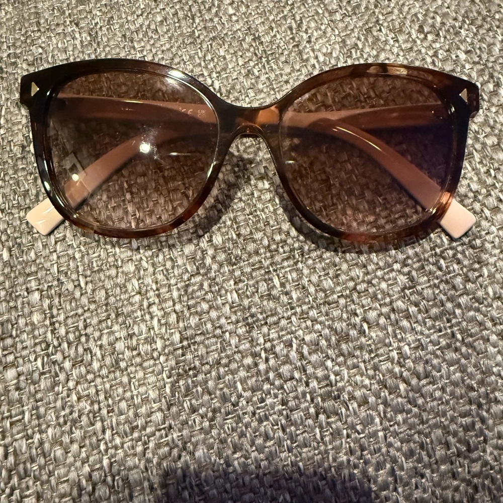 Prada PR 22ZSF Stylish Round Brown Sunglasses